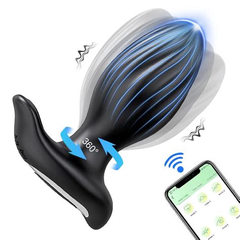 360 Rotation Wireless Control Anal Vibrator App Bluetooth Butt Plug Men Prostate Massager Women