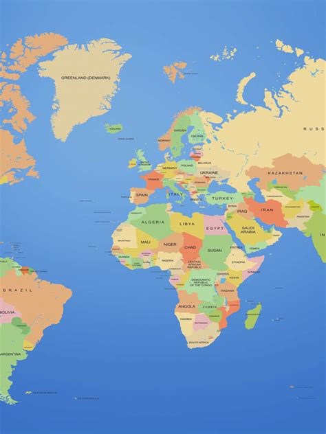 Free Download World Map With Countries Uhd 4k Wallpaper Pixelz