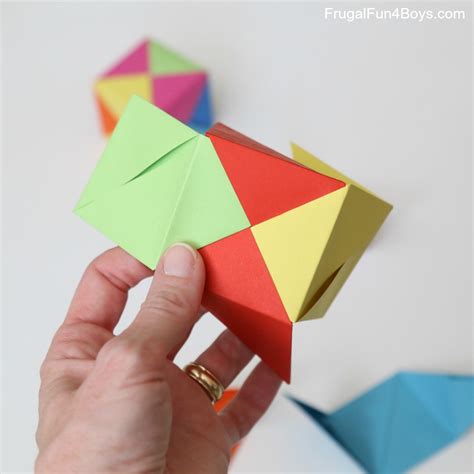 How To Fold Origami Paper Cubes Frugal Fun For Boys And Girls