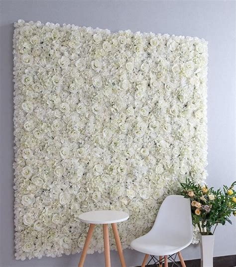New Arrival Ivory White Flower Wall Artificial Rose Hydrangea Etsy In