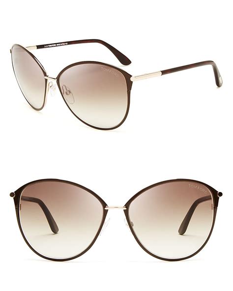 Tom Ford Penelope Oversized Sunglasses 59mm In Brown Lyst