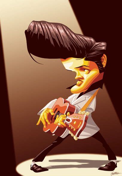 Caricaturas Graciosas De Celebridades Y Famosos Elvis Presley Elvis
