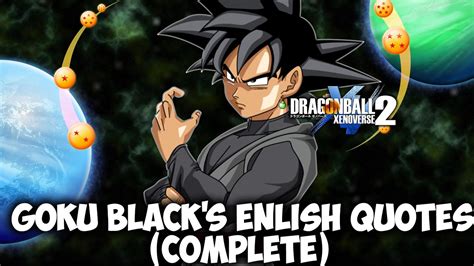 All Goku Black Quotes English Dragon Ball Xenoverse 2 Youtube