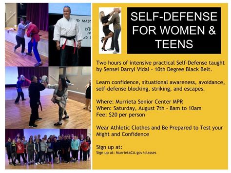 Aug 7 Self Defense For Women And Teens Murrieta Ca Patch