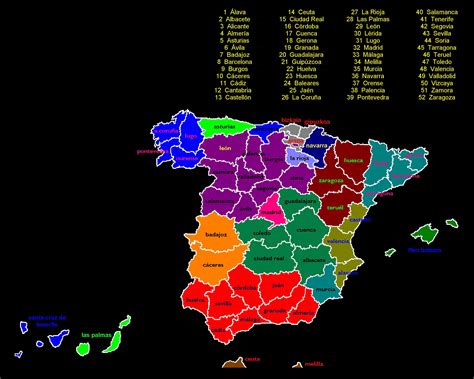 Mapa De Las Comunidades Autónomas Y Provincias De España Mapas