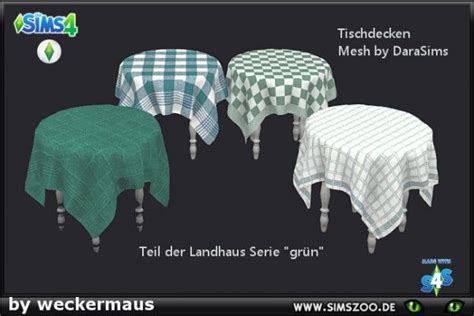 Blackys Sims 4 Zoo Tablecloth Round And Green By Weckermaus • Sims 4