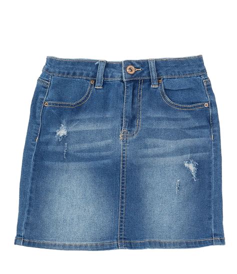 Ymi Jeanswear Big Girls 7 16 High Rise Essential Denim Skirt Dillard S