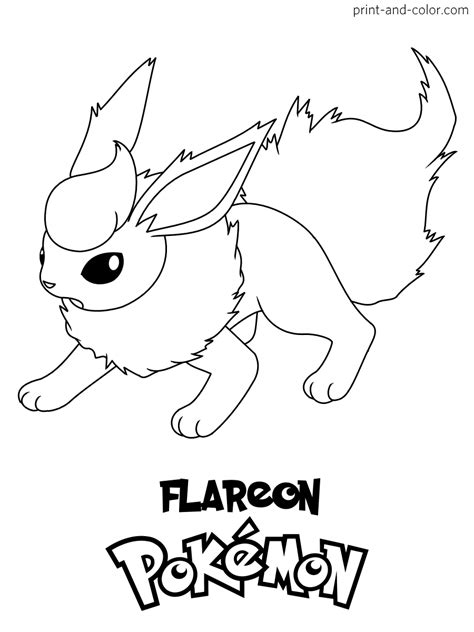Flareon Coloring Page Coloring Page Blog