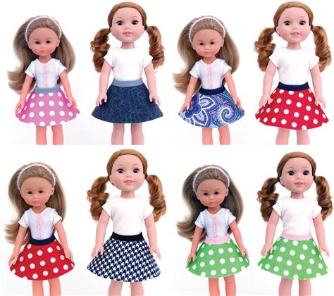 Stacie doll free summer shirt patterns w/sewing tutorial video for making a top to fit most 8 dolls. Free Pattern for 13- and 14.5-Inch Doll Skirts | Blog ...