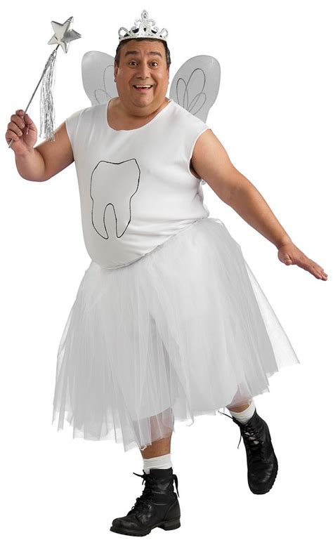 A red trench coat, white collared dress and. This funny Tooth Fairy costume comes with just about everything except spare teeth! | Disfraz de ...