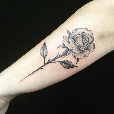 Photorealistic monochrome rose tattoo design. Pin on Body Art