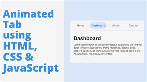 Animated Tabs Using Html Css Javascript