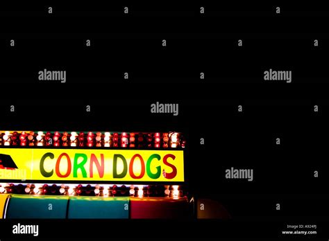 Corn Dog Sign Stock Photo Alamy