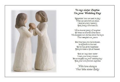 Personalised Wedding Day Poem T To My Sister On Your Marriage