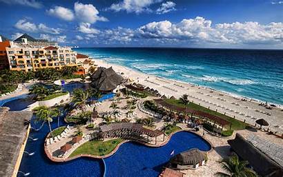 Cancun Beach Tropical Hotel Resort Pool Wallpapers