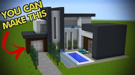 Minecraft house ideas keeping it simple wooden survival house. Minecraft Modern House Tutorial Step By Step Pictures ...