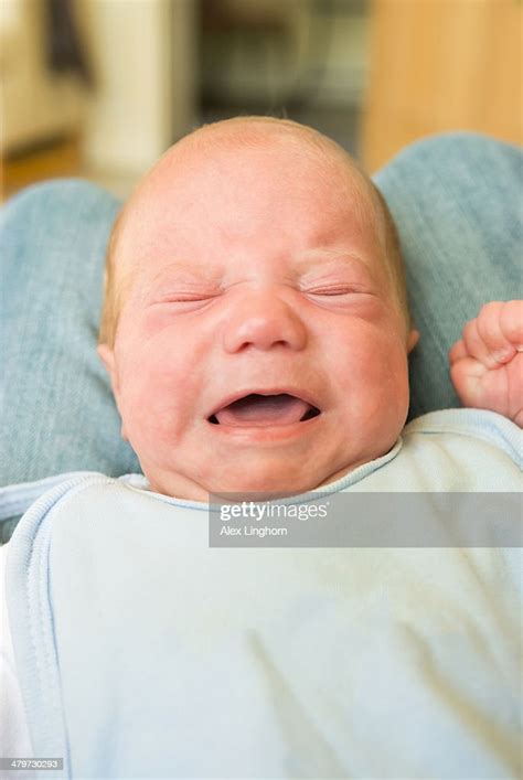 Newborn Baby Boy Crying High Res Stock Photo Getty Images