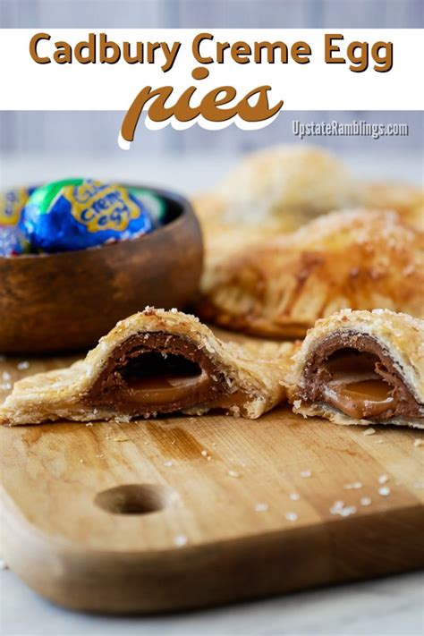 Divide the composition for the 2. Make a fun Cadbury Creme Egg dessert by baking the chocolate eggs into a hand pie for a quick ...