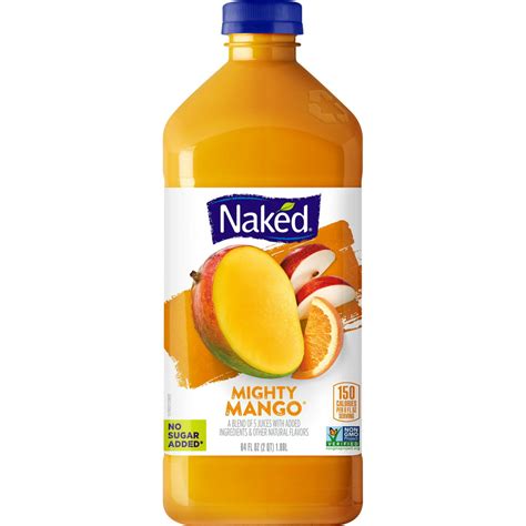 Naked Juice Fruit Smoothie Mighty Mango 64 Oz Bottle