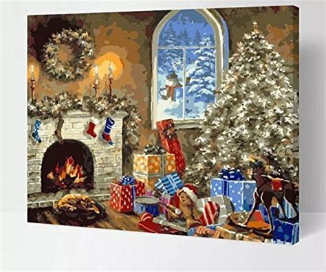 Christmas Paint By Number Kits Comfy Christmas