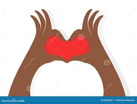 Hands Make A Heart Symbol Vector Stock Vector Illustration Of Card