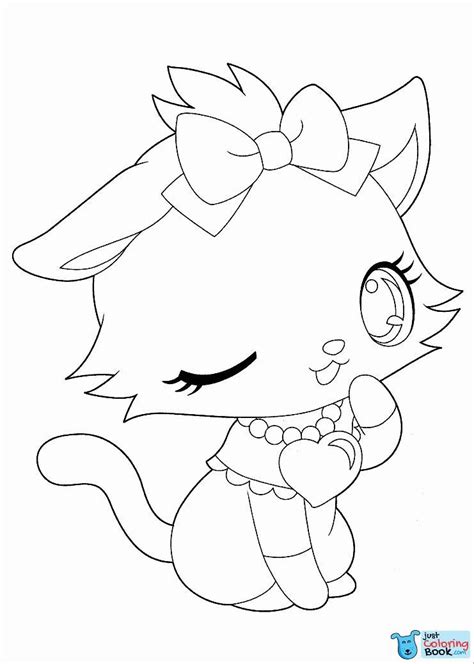 Anime Cat Coloring Page For Girl Coloringbay Regarding Anime Cat
