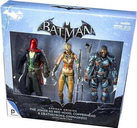 Batman Batman Arkham Origins Action Figure 3 Pack Deathstroke Red Hood