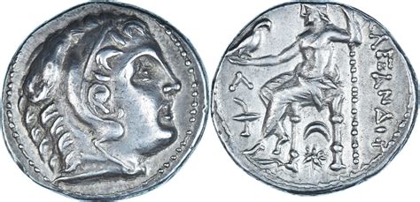 tetradrachm 315 294 bc amphipolis coin kingdom of macedonia alexander iii amphipolis au 55 58