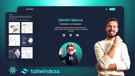 Build A React Portfolio Website With Tailwind Tutorial Youtube
