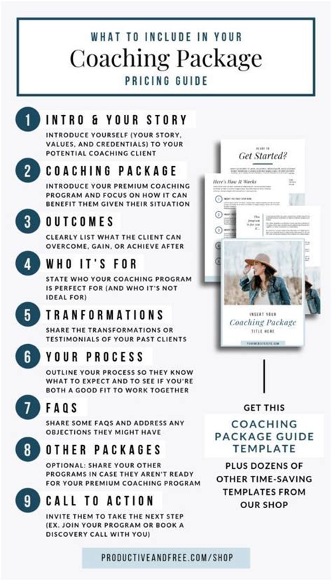 Coaching Client Pricing Packet — Productive And Free Life Coach