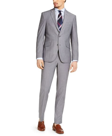 Kenneth Cole Reaction Mens Slim Fit Techni Cole Stretch Light Gray
