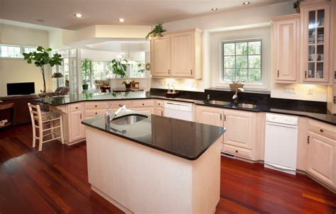 Double wall metal drawer with wood bottom. 35 Striking White Kitchens with Dark Wood Floors (PICTURES)