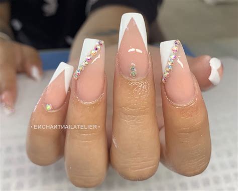 French Nails In 2020 French Nails Nails Gems