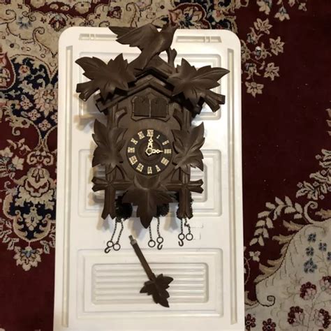 Vintage German Cuckoo Clock Musical 2 Doors For Parts Or Repair 4400