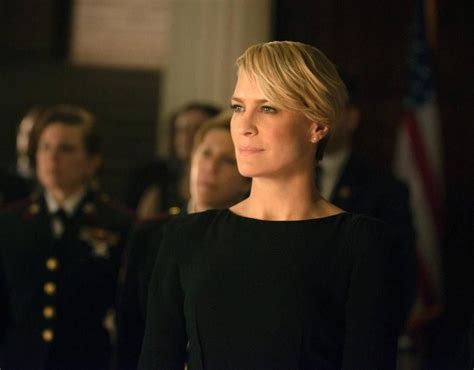 Wright starred as claire underwood in the netflix political drama streaming television series house of cards, for which she won the golden globe award for best actress in 2013, becoming the first actress to win a golden globe for a streaming television. Robin Wright as Clair Underwood in House of Cards ...