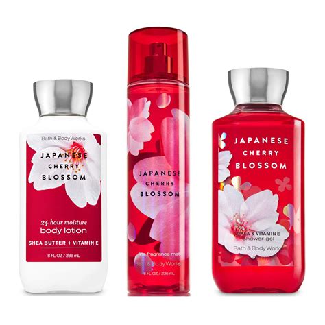 Bath And Body Works Japanese Cherry Blossom Set Shower Gel 10 Oz