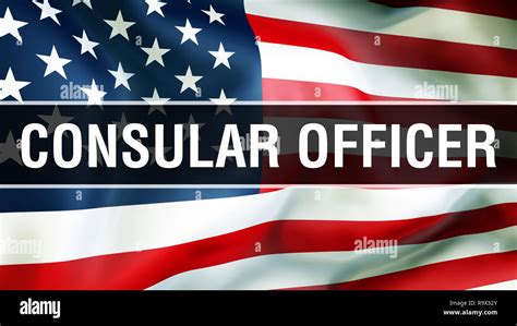 Consular Officer On A Usa Flag Background 3d Rendering United States