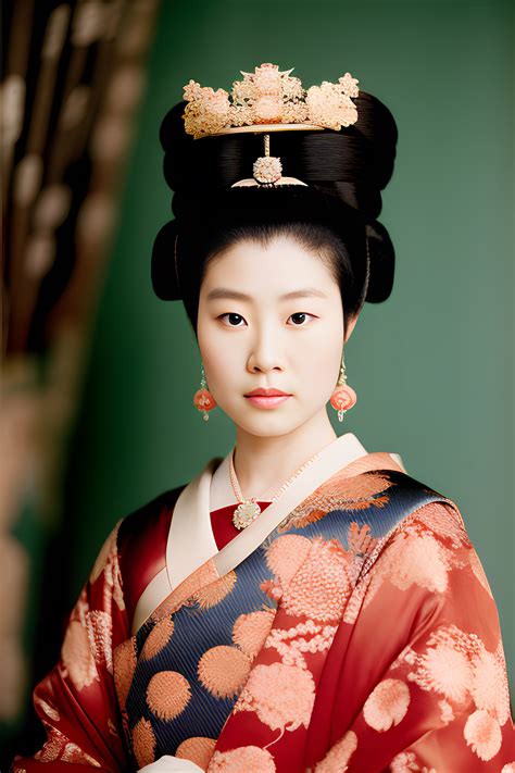 portrait of a japanese queen in the year 1740 viarami