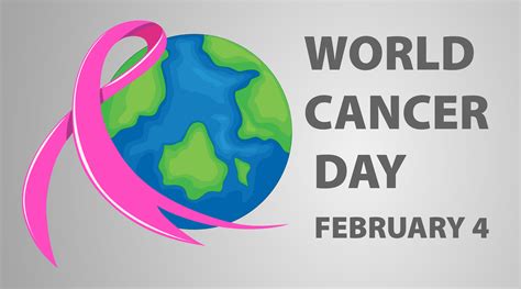 World Cancer Day Poster With Pink Ribbon 520260 Vector Art At Vecteezy