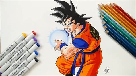 How To Draw Goku Kamehameha Easy