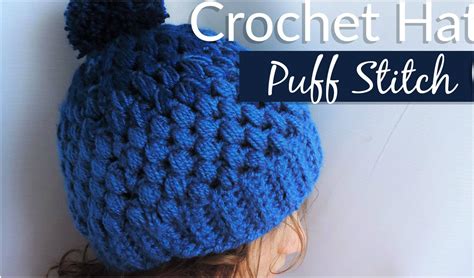 Puff Stitch Gradient Hat Free Crochet Pattern Yarn And Hooks