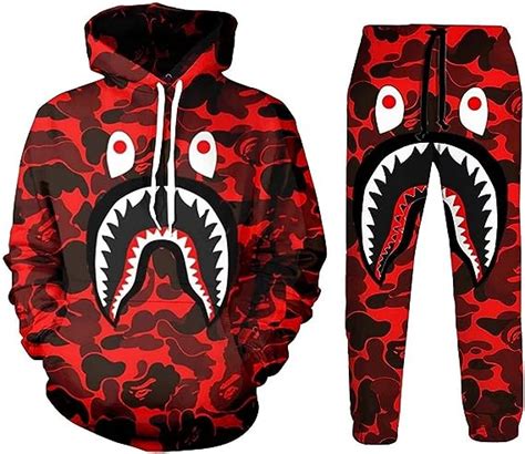 Bape Shark Casual Camuflaje Con Capucha De Camuflaje Trajes Chaquetas