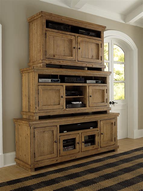 Progressive Furniture Willow Large 74 Distressed Pine Media Console