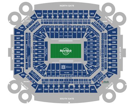 Miami Dolphins Interactive Seating Chart With Seat Views