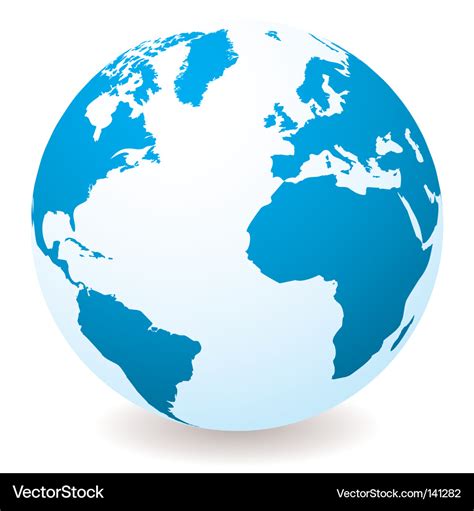 World Globe Royalty Free Vector Image Vectorstock