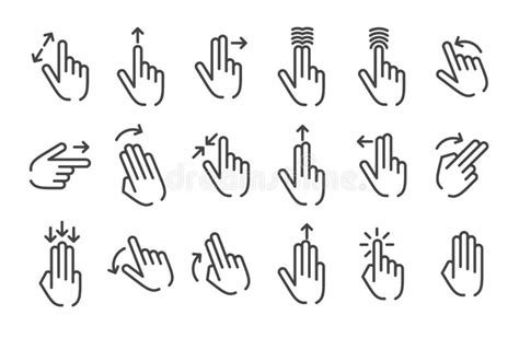 Vector Illustration Concept Of Hands Gesture Icon On White Background