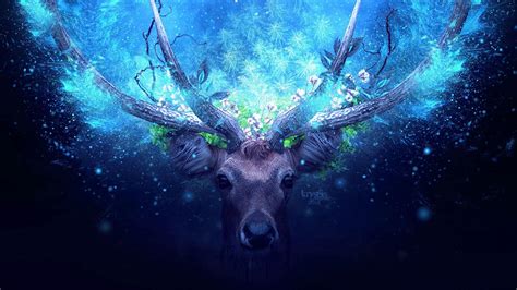 4k Galaxy Deer Wallpapers Top Free 4k Galaxy Deer Backgrounds