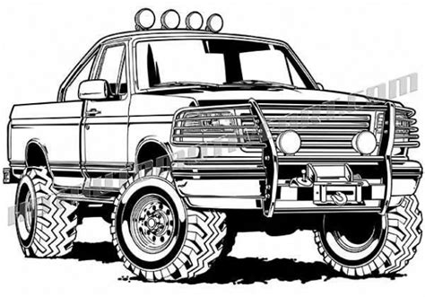 A collection of renderings, sketches, and art referencing the vehicles of foose design. Jacked Up Ford Truck Coloring Pages - kidsworksheetfun