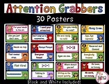 Attention Grabbers Posters - Teacher's Take-Out | Attention grabbers ...