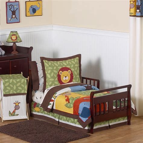 For an even closer look, let us send you a fabric. Sweet Jojo Designs Boy 5-piece Jungle Time Toddler ...